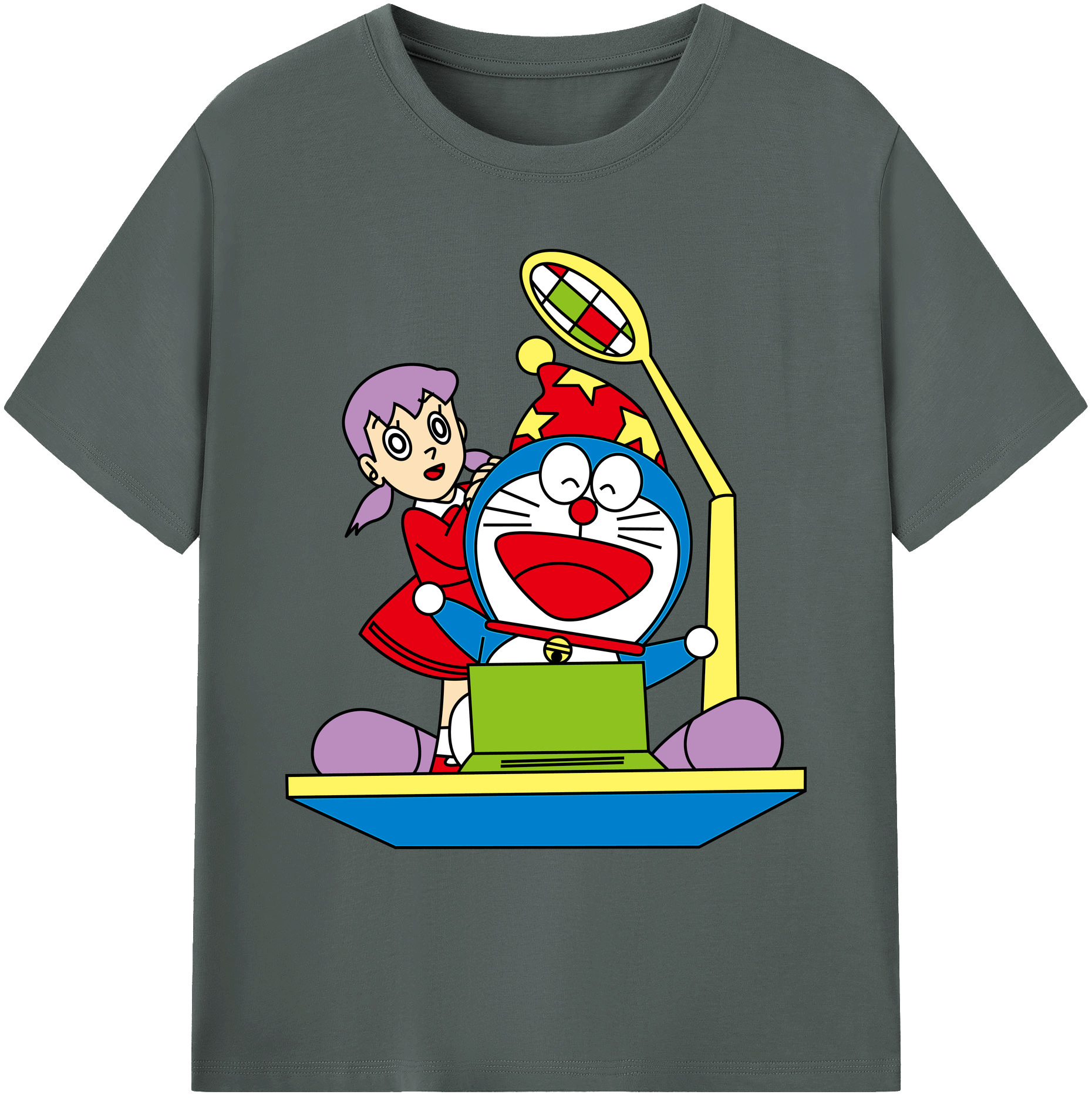 （画像用） ドラえもん みなもと しずか Doraemon Shizuka Minamoto 綿100％ メンズ半袖Tシャツ｜肌触りやわらか＆通気性